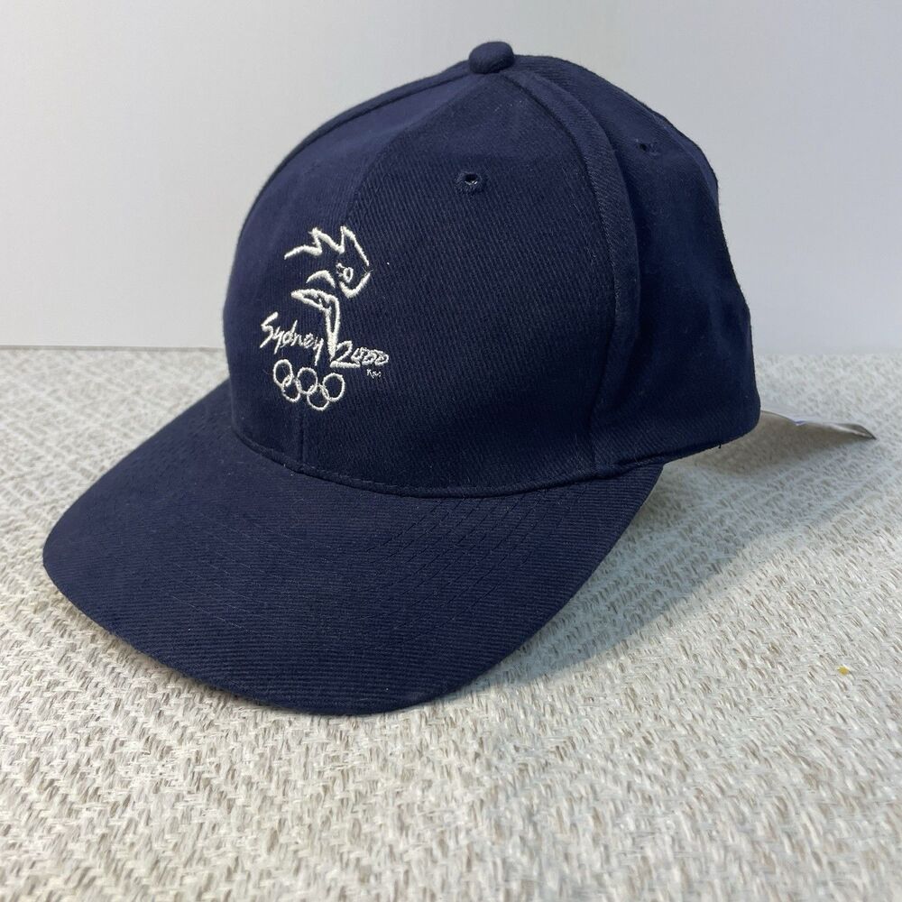 Sydney 2000 Olympic Games Blue Strapback Hat Licensed Otto Cap Tag NWT